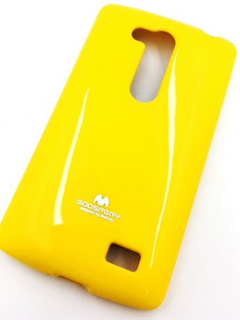 Чехол для сотового телефона Goospery LG L Fino-D295 Накладка "Mercury" Jelly Case ламинированный силикон, желтый