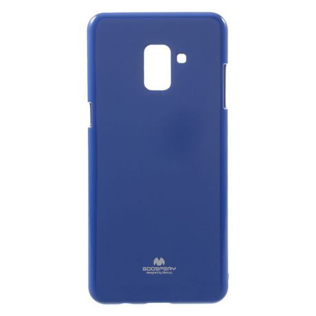 Чехол для сотового телефона Goospery Samsung A8 Plus 2018 Накладка Mercury Jelly Case ламинированный силикон, синий