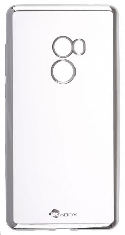 Чехол для сотового телефона skinBOX Silicone chrome border, 4630042524408, серебристый