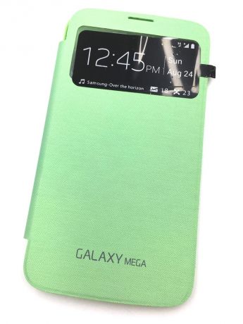Чехол для сотового телефона Мобильная мода Samsung MEGA GT-I9200/GT-I9208 Чехол-книжка с окном и съемной задней панелью, 6411A, зеленый