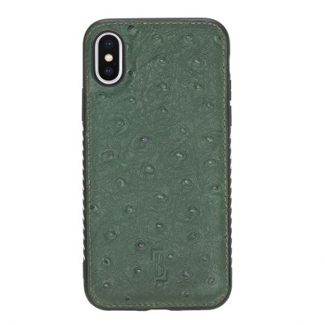 Чехол для сотового телефона Burkley для iPhone X/XS FlexCover, темно-зеленый