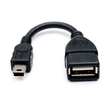 Кабель ATcom 0.1 м USB (Af) - miniUSB OTG, AT2822, черный