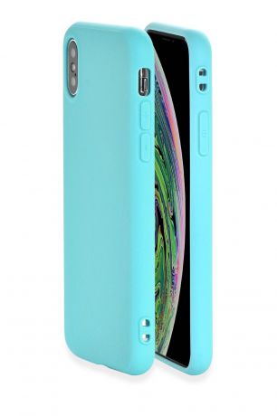Чехол для сотового телефона Gurdini Чехол накладка Soft Lux силикон (8) для Apple iPhone XS Max 6.5",907122, бирюзовый, бирюзовый