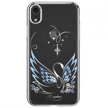 Чехол для сотового телефона Kingxbar Swan Series для iPhone XR, прозрачный, серебристый