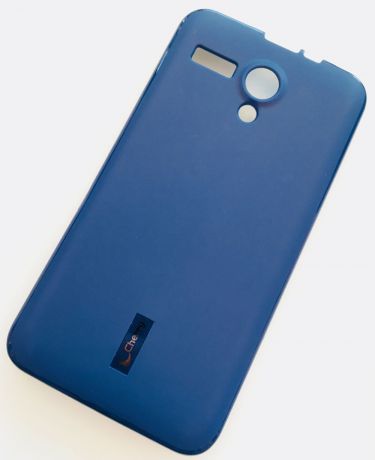 Чехол для сотового телефона Cherry Lenovo A606 Накладка резиновая с пленкой на экран, синий
