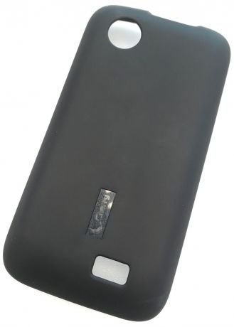 Чехол для сотового телефона Cherry Lenovo A369 Накладка резиновая с пленкой на экран, черный
