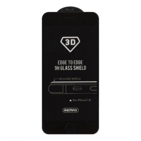 Защитное стекло REMAX Caesar 3D Tempered Glass GL-04 для iPhone 7/8 с рамкой, 0L-00037705, черный