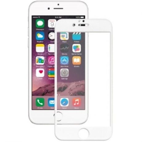 Защитное стекло Onext для Apple iPhone 7, 641-41215, с рамкой, белый