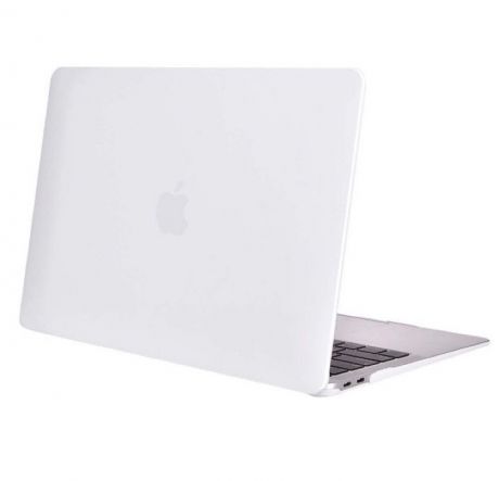 Чехол для ноутбука Gurdini Чехол для Macbook Air 13" New 2018 накладка пластик матовый белый, белый
