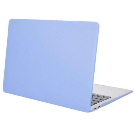 Чехол для ноутбука Gurdini Чехол для Macbook Air 13" New 2018 накладка пластик матовый небесно-голубой, голубой