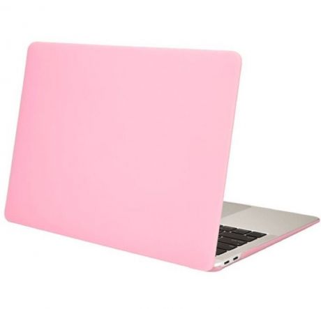Чехол для ноутбука Gurdini Чехол для Macbook Air 13" New 2018 накладка пластик матовый нежно розовый, светло-розовый