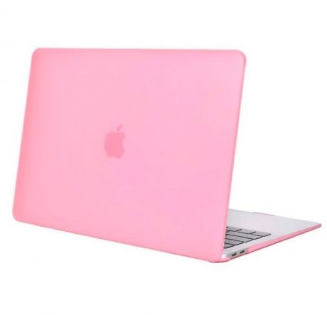 Чехол для ноутбука Gurdini Чехол для Macbook Air 13" New 2018 накладка пластик матовый розовый, розовый