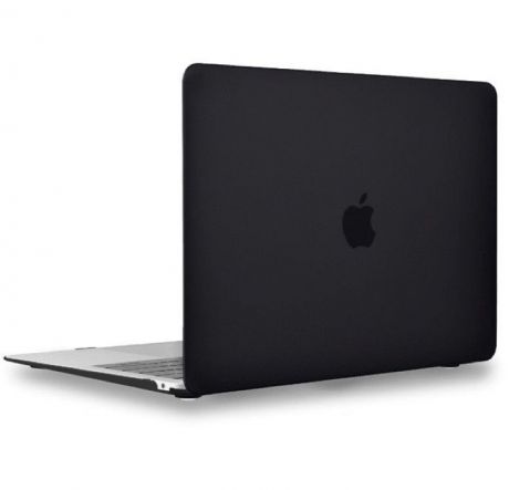 Чехол для ноутбука Gurdini Чехол для Macbook Air 13" New 2018 накладка пластик матовый черный, черный