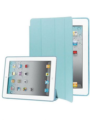 Чехол книжка для iPad 2/3/4. Голубой