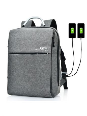 Рюкзак для ноутбука PIRAMIDA VKUSOV 2 USB-выхода, серый