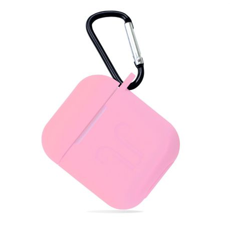 Чехол для наушников Gurdini силиконовый Soft Touch 906288 для Apple Airpods, розовый
