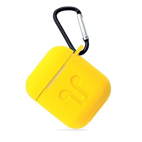 Чехол для наушников Gurdini силиконовый Soft Touch 906530 для Apple Airpods, желтый
