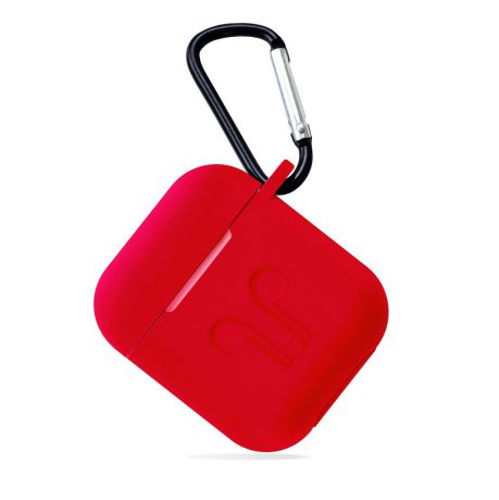 Чехол для наушников Gurdini силиконовый Soft Touch 906248 для Apple Airpods, красный