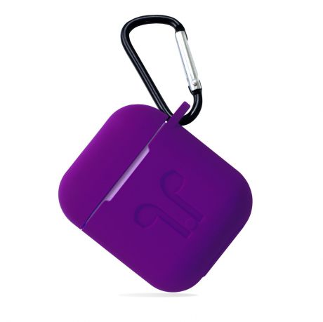 Чехол для наушников Gurdini силиконовый Soft Touch 906531 для Apple Airpods, фиолетовый