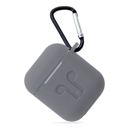 Чехол для наушников Gurdini силиконовый Soft Touch 906290 для Apple Airpods, серый