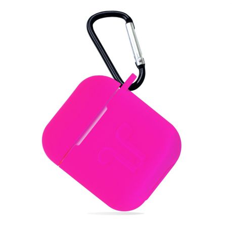 Чехол для наушников Gurdini силиконовый Soft Touch 907921 для Apple Airpods, фуксия, темно-розовый