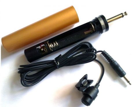 Микрофон MAXTONE W-68T конденсаторный петличный с адаптером, MF00664, черный, бронза