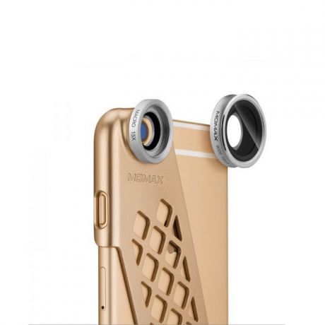 Объектив Momax X-Lens Case для Apple iPhone 6 Plus/6S Plus, золотой