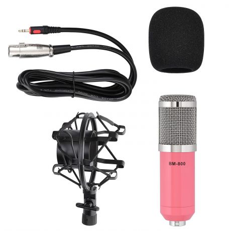 Микрофон FZONE BM-800PK, MF00904, розовый