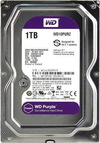 Внутренний жесткий диск WD HDD 1TB IntelliPower, SATA-III, 5400 RPM, 64 Mb, 3.5
