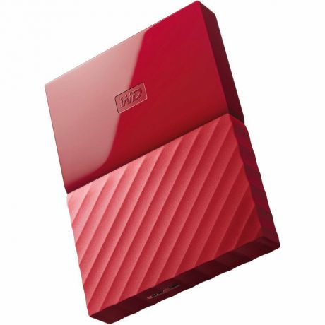 Портативный внешний жесткий диск WD HDD 2 TB My Passport Slim , 2.5", USB 3.0, красный
