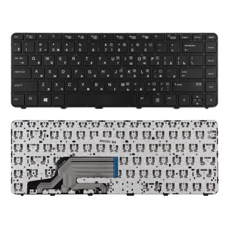 Клавиатура TopOn HP Probook 430 G3, 440 G3 Series. Плоский Enter. С рамкой. PN: 811861-251, 811861-001., KB-102349, черный