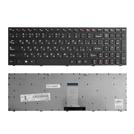 Клавиатура TopOn Lenovo B5400, M5400 Series. Плоский Enter. С черной рамкой. PN: 25213242, CSBG-RU., TOP-100487, черный