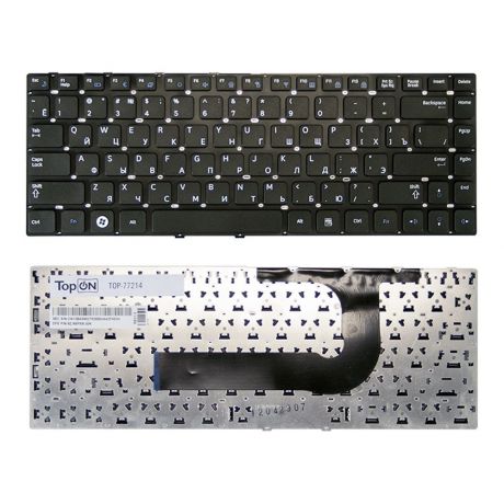 Клавиатура TopOn Samsung Q430, QX410, SF410 Series. Плоский Enter. Без рамки. PN: BA59-02792D, CNBA5902792CBIH., TOP-77214, черный