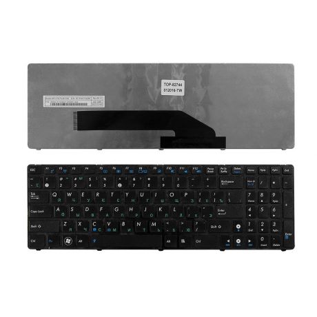 Клавиатура TopOn Asus K50, K51, K60, K70, P50, X5, X70 Series. Плоский Enter. С черной рамкой. PN: MP-07G73RU-5283, V090562BK1., TOP-82744, черный