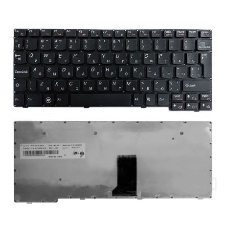 Клавиатура TopOn Lenovo IdeaPad S100, S110, S10-3, S10-3S Series. Г-образный Enter. Без рамки. PN: 25010987, T1S-RUS., TOP-92244, черный