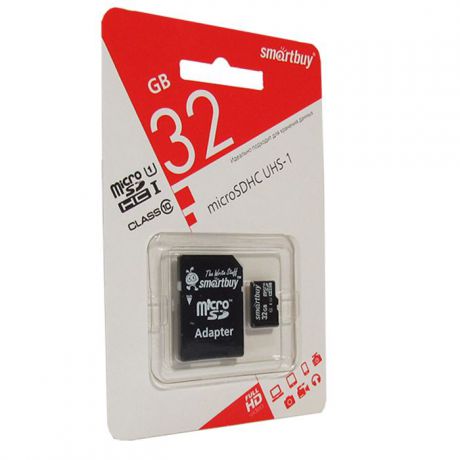 Карта памяти SmartBuy 32GB Class 10 UHS-1 + adapter