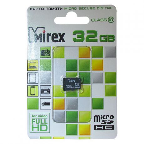Карта памяти Mirex 32GB Class10, черный