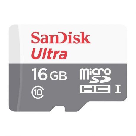 Карта памяти SanDisk MicroSD 16GB Class 10 Ultra (80 Mb/s) без адаптера