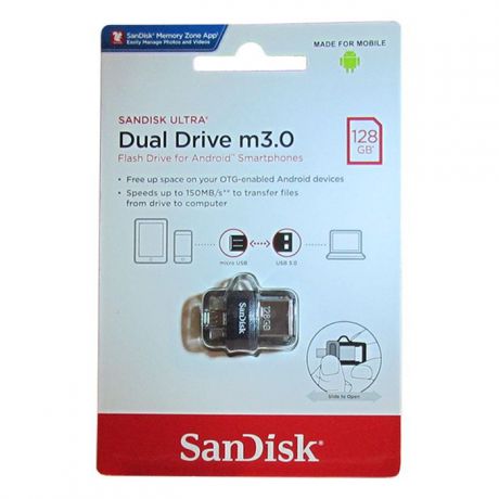 USB Флеш-накопитель SanDisk Ultra DDD3 USB + micro USB 3.0 128GB