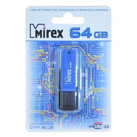 USB Флеш-накопитель Mirex CITY USB 2.0 64GB, 13600-FMUCIB64