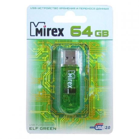 USB Флеш-накопитель Mirex ELF USB 2.0 64GB, 13600-FMUGRE64