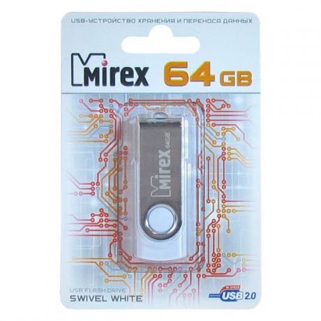 USB Флеш-накопитель Mirex Swivel USB 2.0 64GB, 13600-FMUSWT64