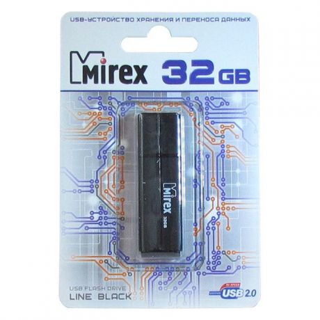 USB Флеш-накопитель Mirex Line USB 2.0 32GB, 13600-FMULBK32