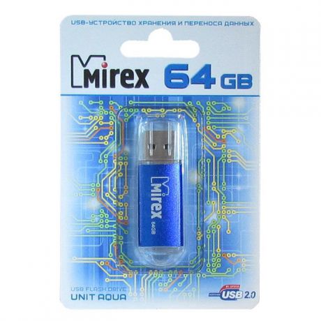 USB Флеш-накопитель Mirex Unit USB 2.0 64GB, 13600-FMUAQU64