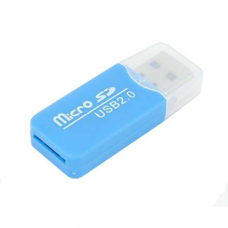 Устройство чтения карт памяти Mobiledata Карт-ридер Micro SD, синий