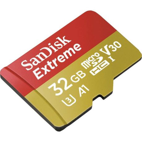 Карта памяти SanDisk MicroSD 32GB Class 10 Extreme Action Cameras UHS-I U3 A1 (100 Mb/s) + SD адаптер