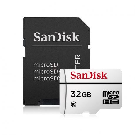 Карта памяти SanDisk MicroSD 32GB Class 10 High Endurance Video Monitoring + SD адаптер