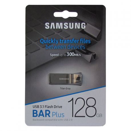 USB Флеш-накопитель Samsung BAR Plus USB 3.1 128GB, темно-серый