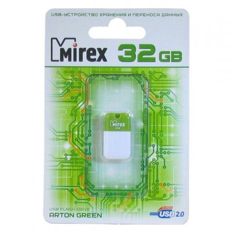 USB Флеш-накопитель Mirex Arton 32GB USB 2.0, зеленый