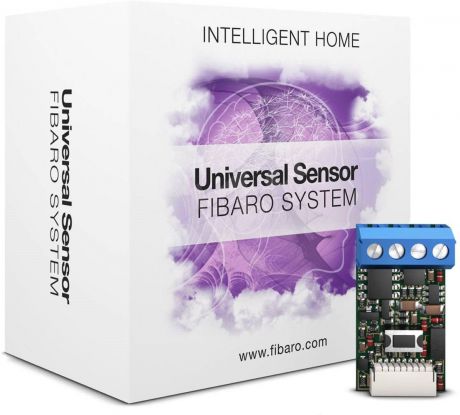 Модуль управления FIBARO Универсальный Z-Wave адаптер для проводных датчиков SMART HOME BINARY SENSOR, черный